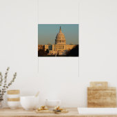 Poster Capitol à Noël Washington DC Holiday (Cuisine)