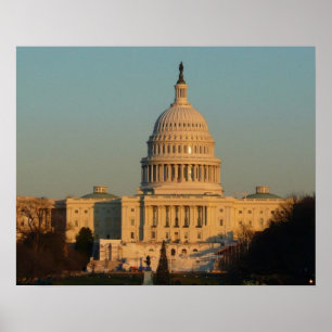 Poster Capitol à Noël Washington DC Holiday