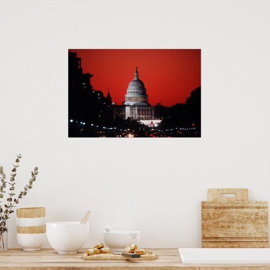 Poster Capitol américain (Cuisine)