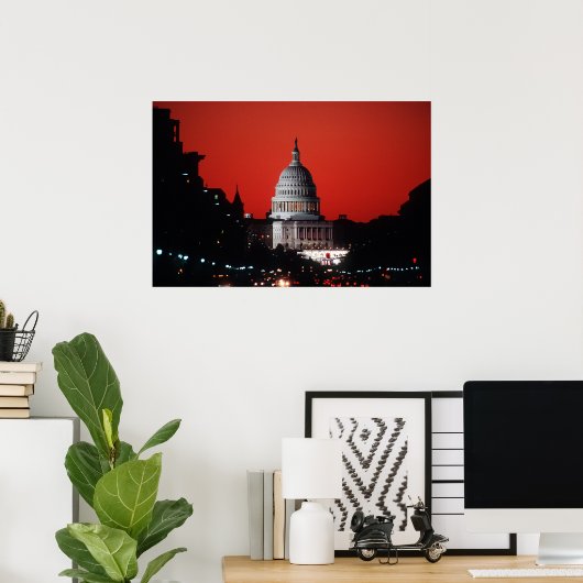 Poster Capitol américain (Bureau à domicile)