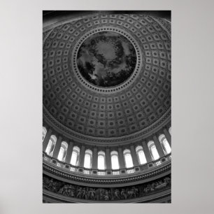 Poster Capitol B&W rotunda