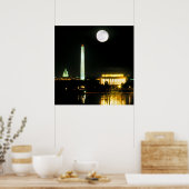 Poster Capitol Building, Lincoln Memorial, Washington (Cuisine)