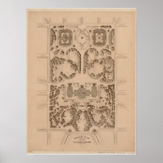 Poster Capitol Grounds Architectural Plans (1874)