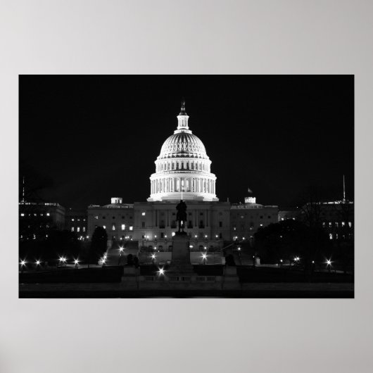 Poster Capitol Night B&W (Devant)