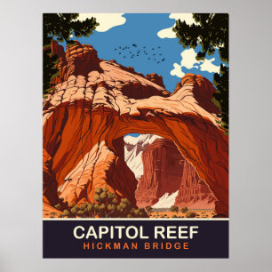 Poster Capitol Reef, pont Hickman, Voyage
