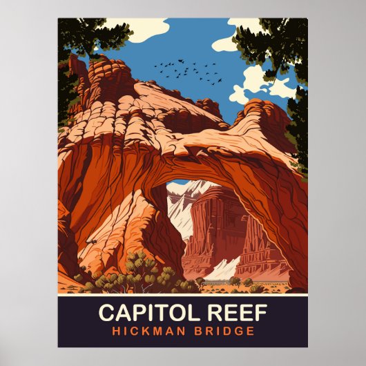 Poster Capitol Reef, pont Hickman, Voyage (Devant)