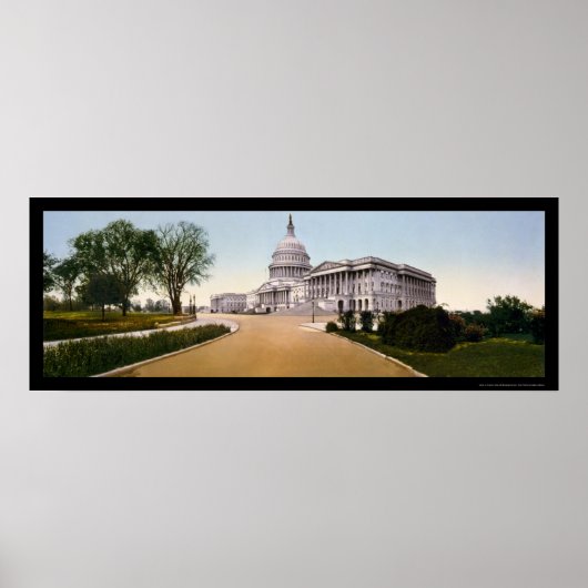 Poster Capitole des États-Unis à Washington, DC 1898 (Devant)
