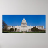 Poster Capitole des États-Unis Vue complète de l'Ouest (Devant)