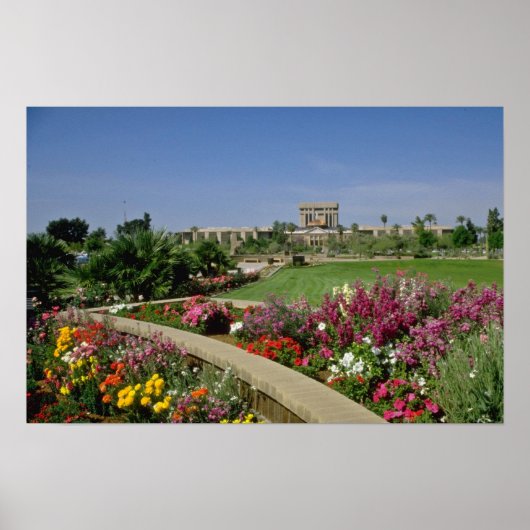 Poster Capitole d'Etat rose, jardins de fleurs, Phoenix, (Devant)