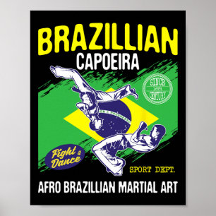 Poster Capoeira brésilienne - Arts martiaux Lover Dance F