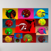 poster capoeira game sunset (Voorkant)