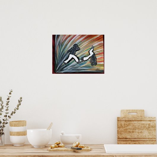 Poster capoeira jogo mixed martial art danse ginga cadeau (Cuisine)