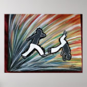 Poster capoeira jogo mixed martial art danse ginga cadeau (Devant)