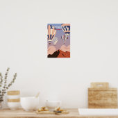 Poster Cappadocia Turquie Retro Voyage Art Vintage (Cuisine)