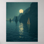 Poster Capri au clair de lune – Nuit méditerranéenne vint (Devant)