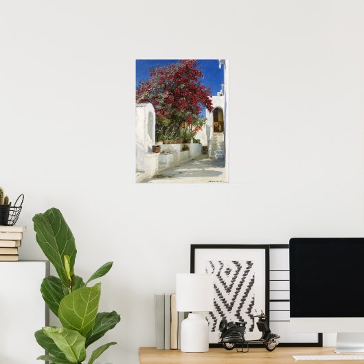 Poster Capri - Oleandres en fleurs, Peder Severin Krøyer (Bureau à domicile)