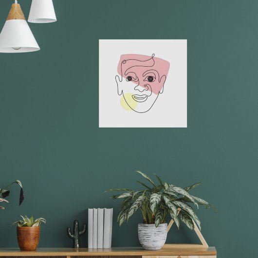 Poster Caprice en une ligne – Portrait abstrait (Salon 1)