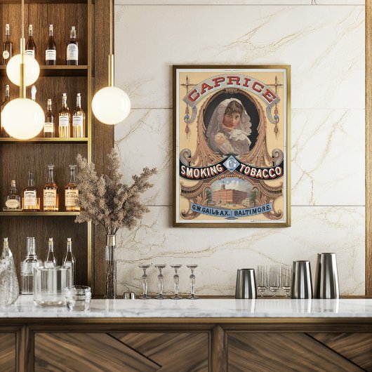 Poster Caprice Tabac Publicité Vintage