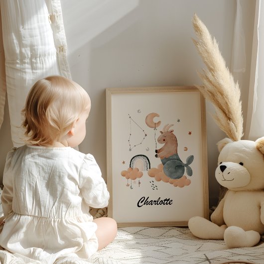 Poster Capricorn Baby - Votre Petite Chèvre Zodiac Nurser