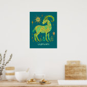 Poster Capricorn Zodiac Connexion Motif complexe (Cuisine)