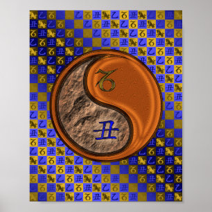 Poster Capricorne & Bois Ox
