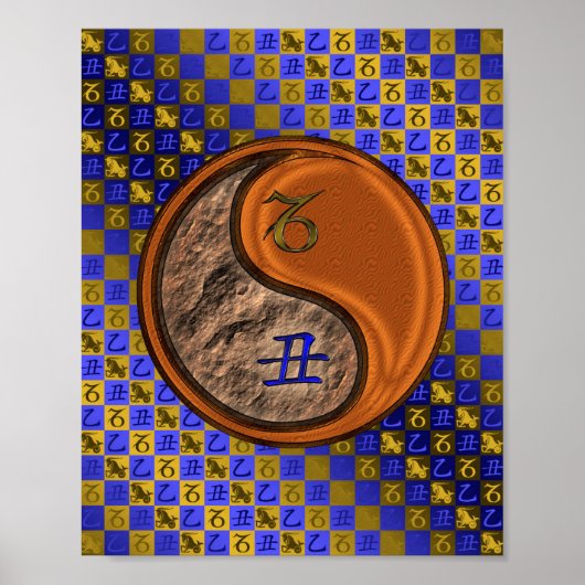 Poster Capricorne & Bois Ox (Devant)