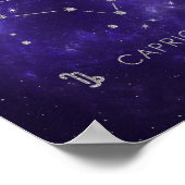Poster Capricorne de violet zodiaque | Horoscope astrolog (Coin)