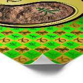 Poster Capricorne et chèvre métallique (Coin)