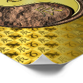 Poster Capricorne et Dragon Métal (Coin)