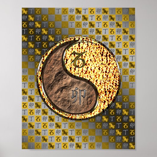 Poster Capricorne et Rabbit de feu (Devant)