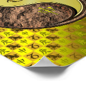 Poster Capricorne et singe métallique (Coin)