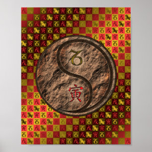 Poster Capricorne et Tigre de la Terre