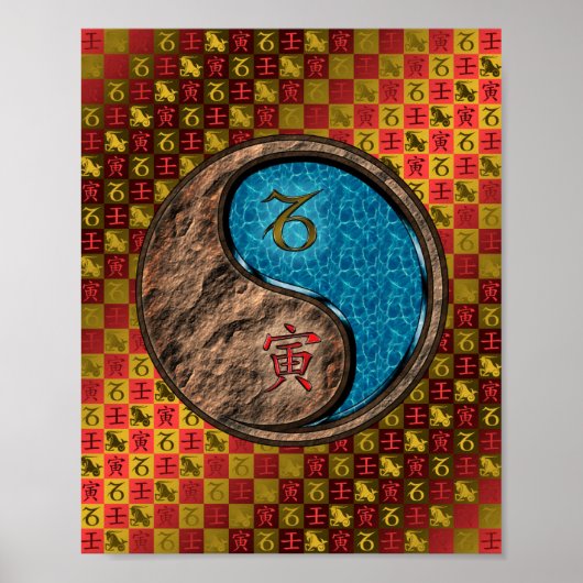 Poster Capricorne et tigre d'eau (Devant)