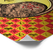 Poster Capricorne et Tigre métallique (Coin)