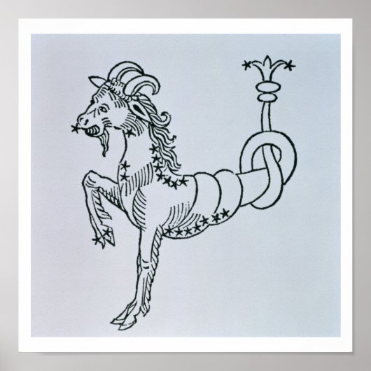 Poster Capricorne (la chèvre) une illustration du 'Poe (Devant)