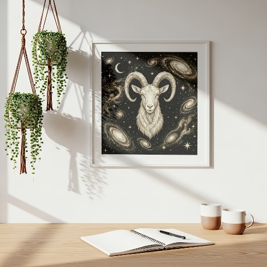 Poster Capricorne Zodiaque Céleste Astrologie