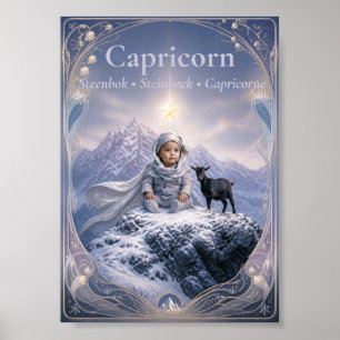 Poster Capricorne Zodiaque Petite Art Astrologie de rêv