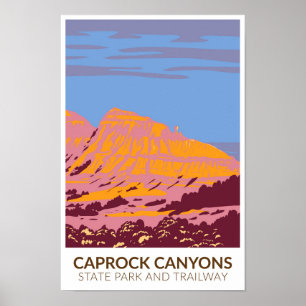 Poster Caprock Canyons State Park et Trail Texas