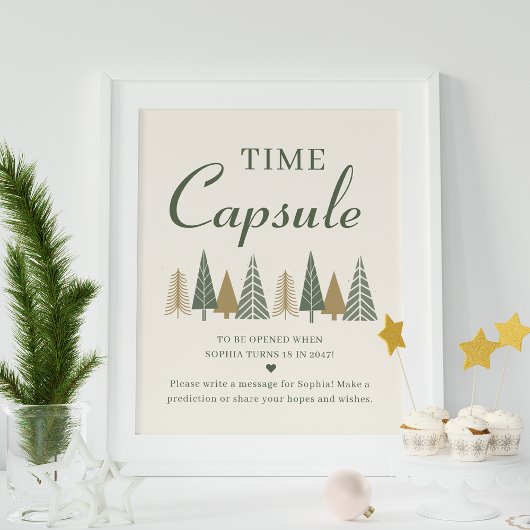 Poster Capsule Baby shower temps hiver