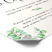 Poster Capsule de temps baby shower de l'eucalyptus du fe (Coin)