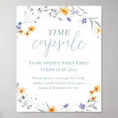 Poster Capsule du Baby shower Floral du printemps (Devant)