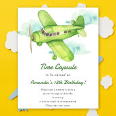 Poster Capsule horaire de l'avion 1er anniversaire neutre