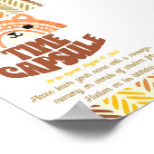 Poster Capsule Temporel 4x6 Anniversaire Boho Renard de l (Coin)