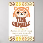 Poster Capsule Temporel 4x6 Anniversaire Boho Renard de l (Devant)