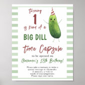 Poster Capsule Temporel Concombre Aquarelle 1er anniversa (Devant)