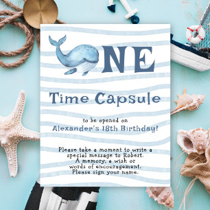 Poster Capsule temporel de la baleine 1er anniversaire