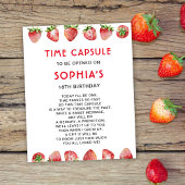 Poster Capsule Temporel Strawberry 1er Anniversaire