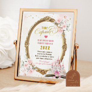 Poster Capsule Temporelle 1er Anniversaire Blush Rose Liv
