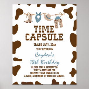 Poster Capsule Temporelle 1er Anniversaire Cowboy de Rodé