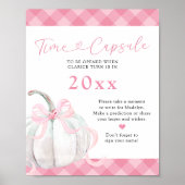 Poster Capsule Temporelle 1er Anniversaire Fille Citrouil (Devant)